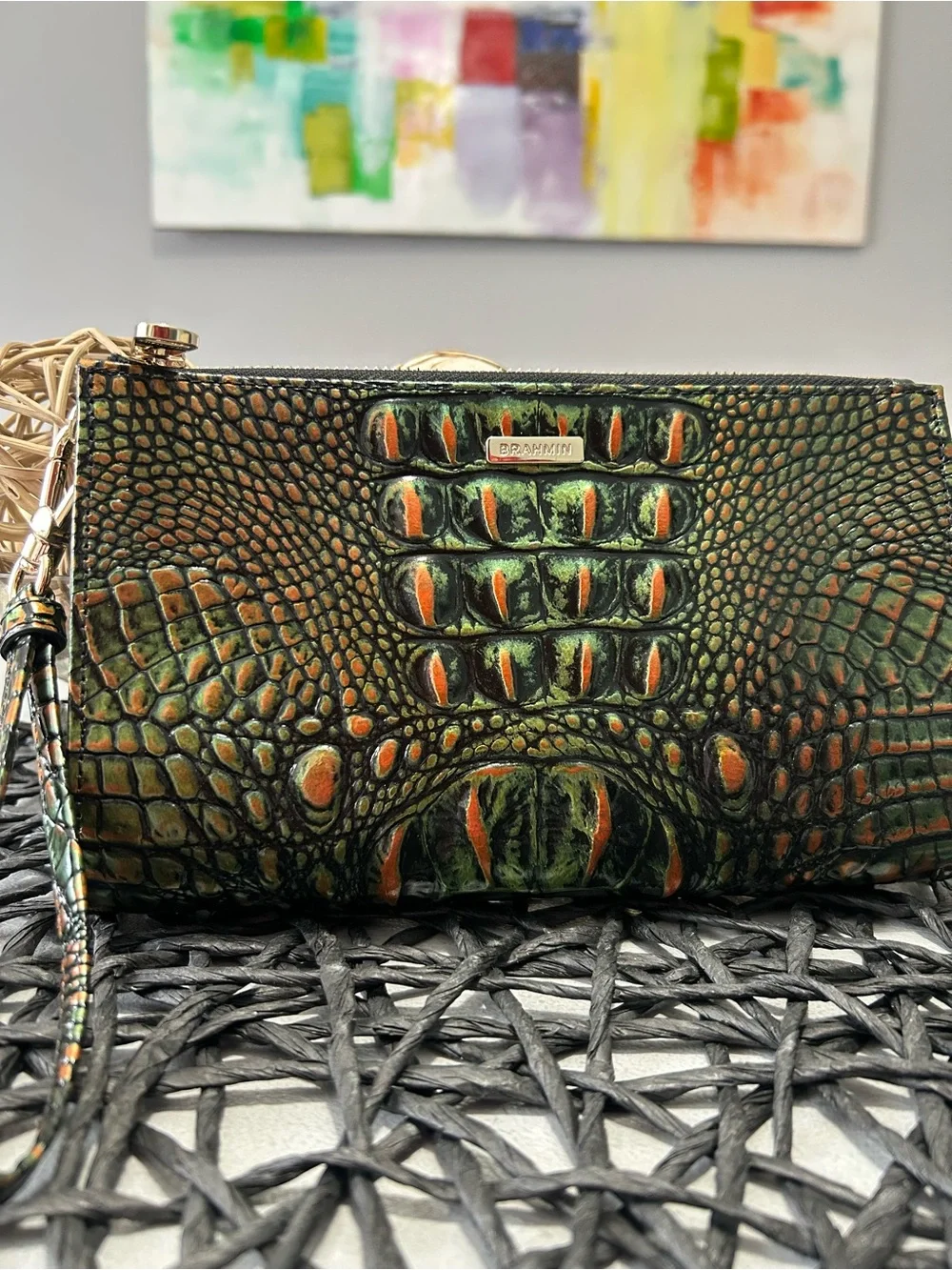 BRAHMIN DAISY SAMBA WRISTLET / CLUTCH NWOT